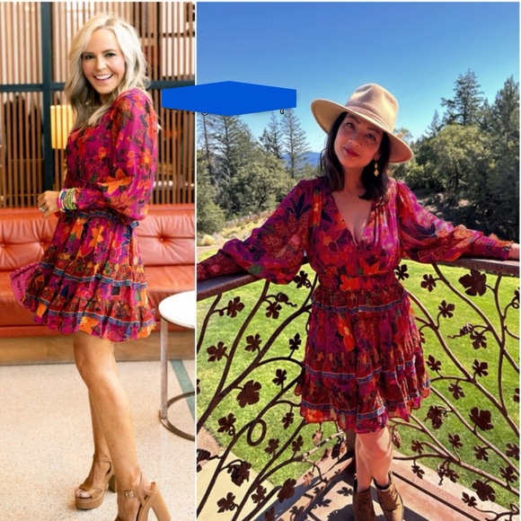 Farm Rio Tropical Tapestry Pink Mini Dress - Picture 8 of 16